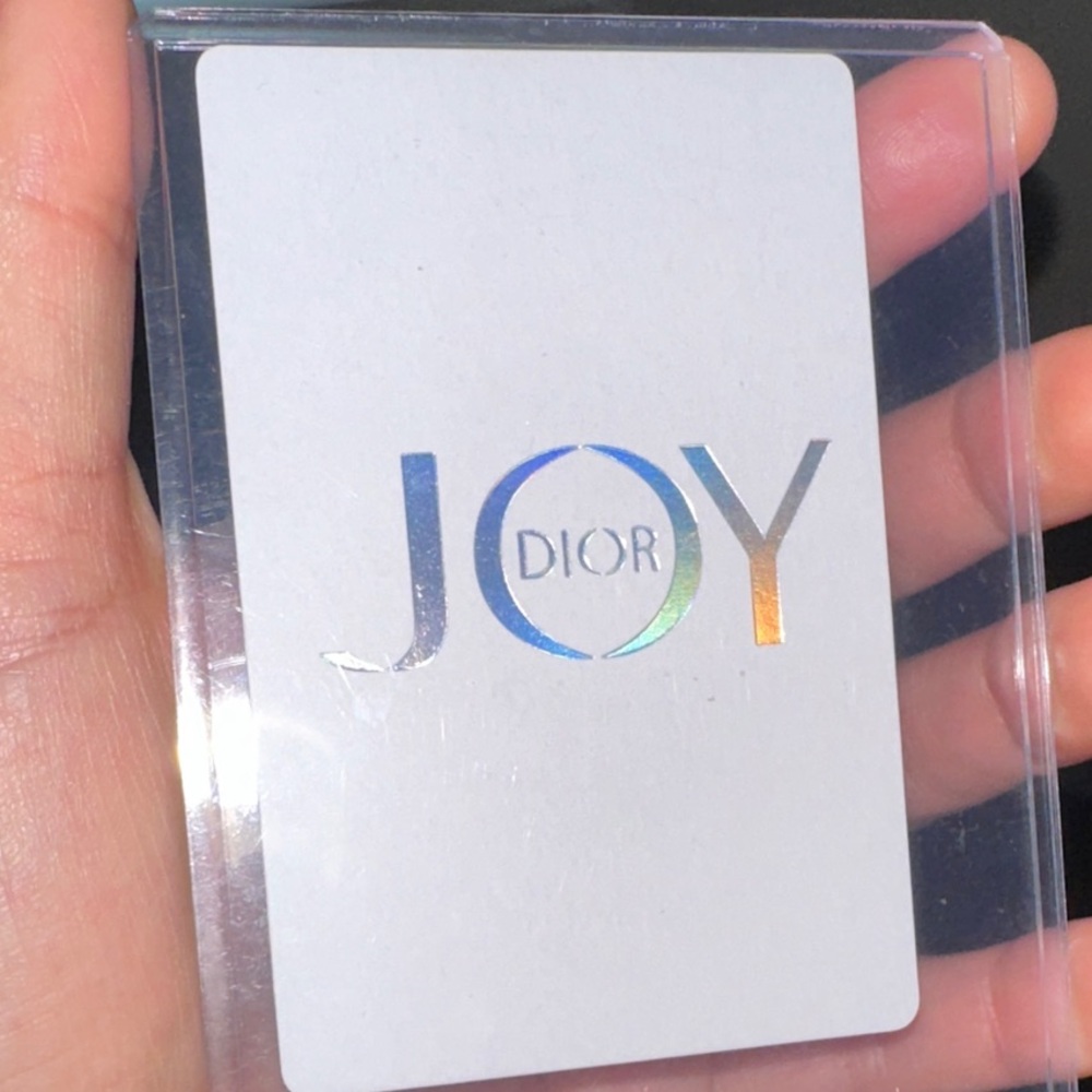 Dior Collection Playing Card 8 of Diamonds Women's holographic Blue and Gold